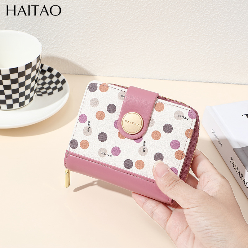 Nueva billetera de mujer corta bolsa de tarjetas de color sólido2024 mujeres de alto nivel sentido transfronterizo cremallera fuente de bolso de cambio fabricantes