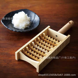 跨境木质萝卜刨丝器家用厨房萝卜泥制作工具蔬菜水果通用研磨器