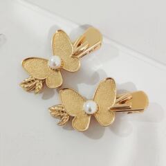 DIY ジュエリー アクセサリー蝶ヘアピン溝空トレイ宋錦ベーストレイファッションシンプルなニッチ気質ハイエンド