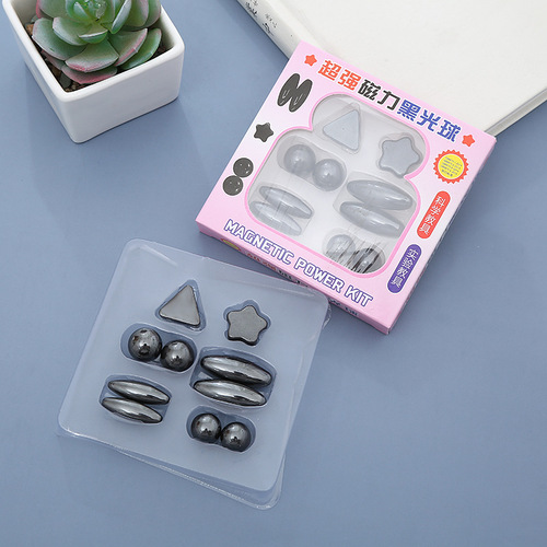 Wholesale children's teaching magnet set, fun science experiments, strong magnet learning tools, primary school students, black light ball, intelligence development toys