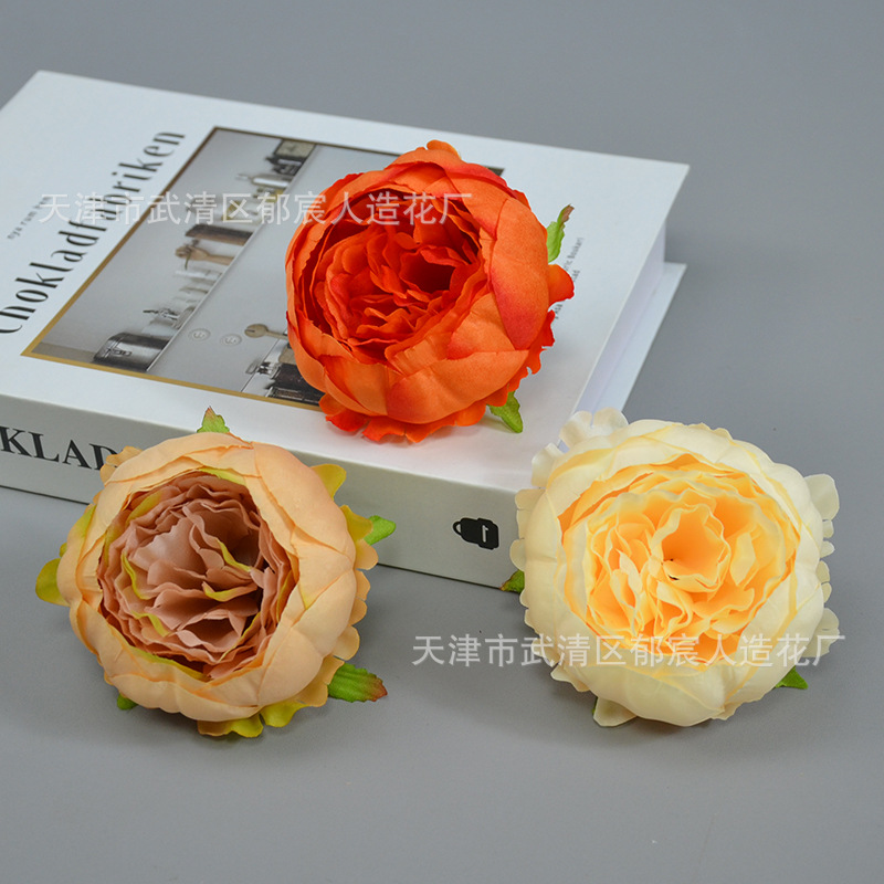 Round peony trumpet new Chinese style peony flower head simulated…
