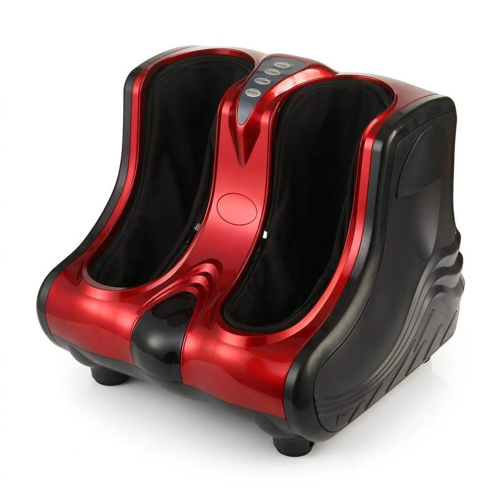 Masajeador de pies, máquina de terapia de amasamiento de pies totalmente automática, masajeador de pantorrillas y plantas de los pies, fabricante de dispositivos de belleza para piernas con compresión caliente