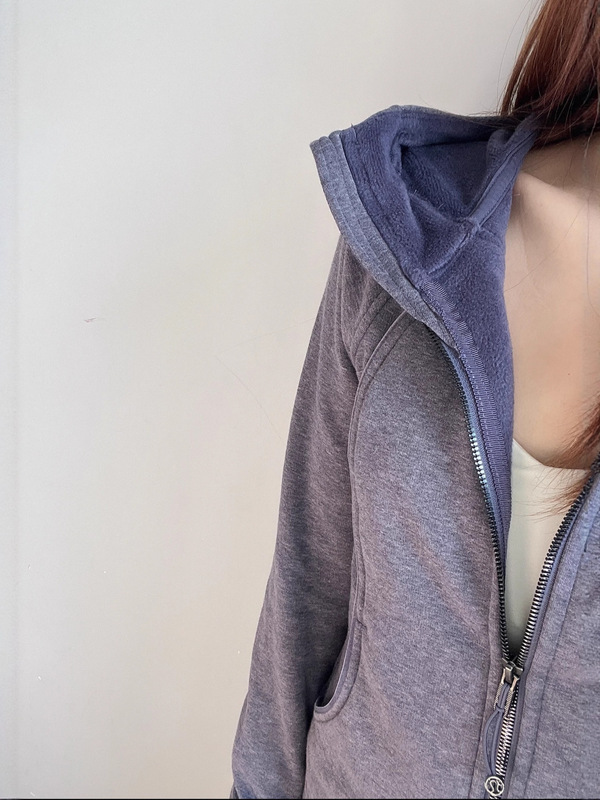 lulu对版scuba系列Hoodie plush女士拉绒修身连帽卫衣外套加厚|undefined