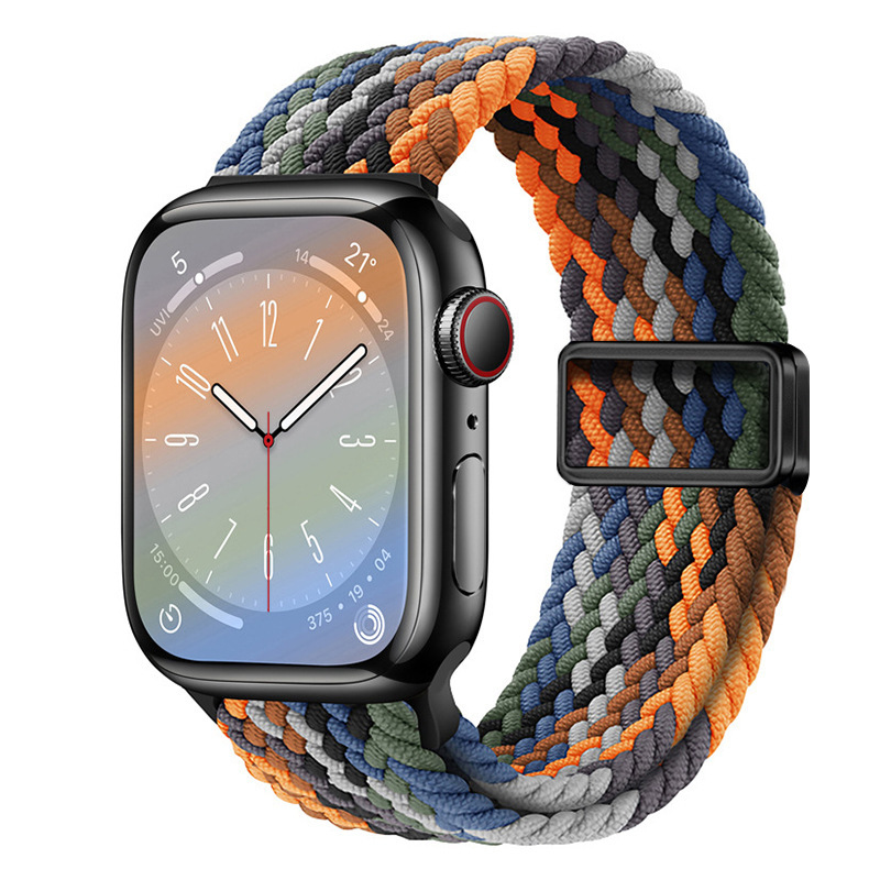 适用applewatchs11/10苹果磁吸扣尼龙编织iwatchse3智能表带腕带|undefined