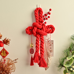 New Year Chinese knot pendant, Spring Festival decoration, hanging ornament for living room, dragon year, ten-thousand knot, moving house, Spring Festival fortune character
