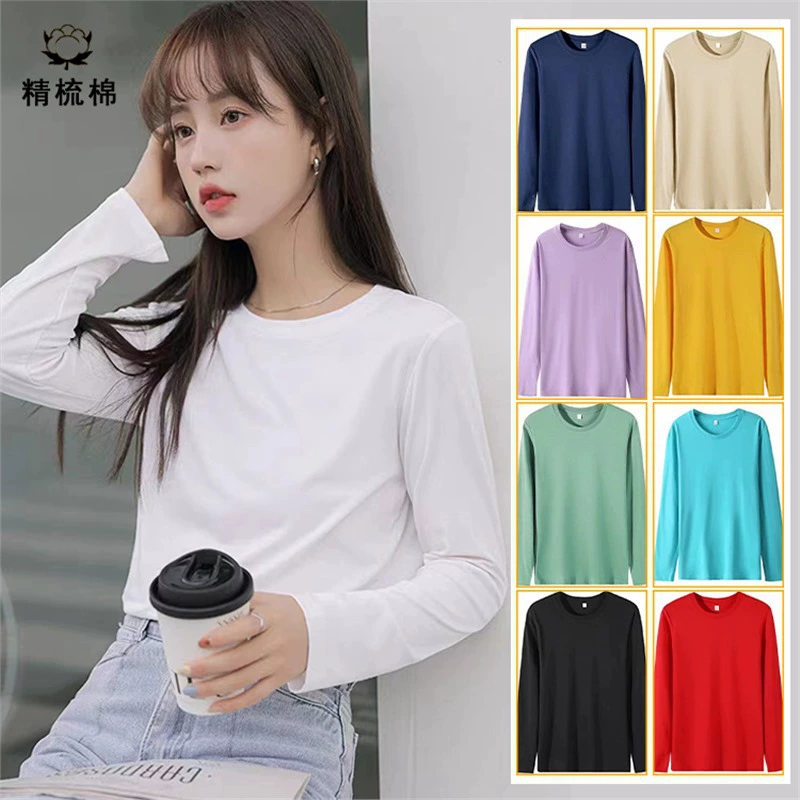 Настраиваемые футболки с круглым вырезом и длинными рукавами