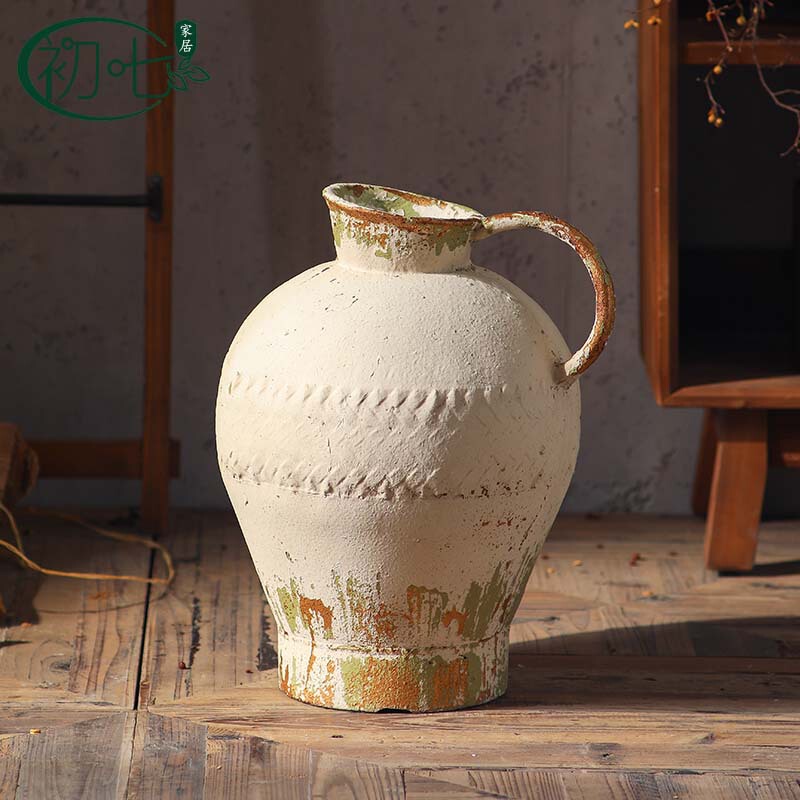 Medieval-Style Old-Fashioned Coarse Pottery Jars, Zen-Inspired Tea Room Dried Flower Vase Ornaments, Antique-Style Old-Fashioned Clay Jar Decorations Medieval-Style Old-Fashioned Coarse Pottery Jars, Zen-Inspired Tea Room Dried Flower Vase Ornaments, Antique-Style Old-Fashioned Clay Jar Decorations