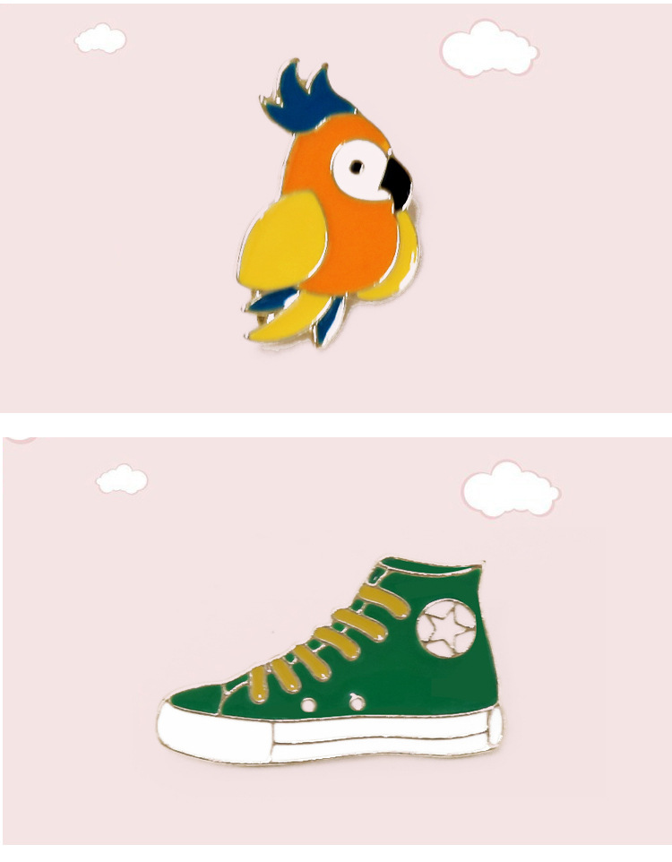 Enamel Design Cute Style Cute Pin Geometric Rainbow Heart Shape Alloy Enamel Women'S Brooches