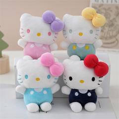 背带裤hellokitty猫可爱包包挂件毛绒公仔钥匙书包挂饰小玩偶批货