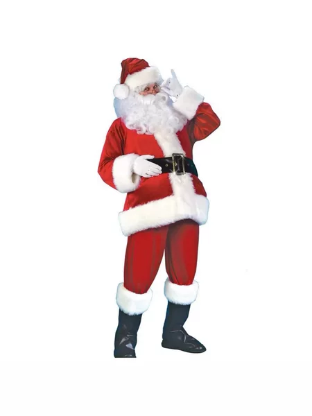 European and American Foreign Trade Christmas Costumes for Men and Women, Gold Velvet Clothing, Performance Costumes, Santa Claus