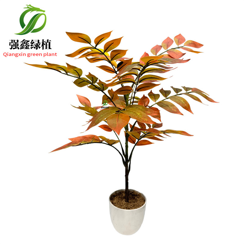 Planta de simulación de interior eucalipto árbol falso bonsai sala de estar decoración del suelo hoja de dinero falsa planta verde adorno en maceta image 32