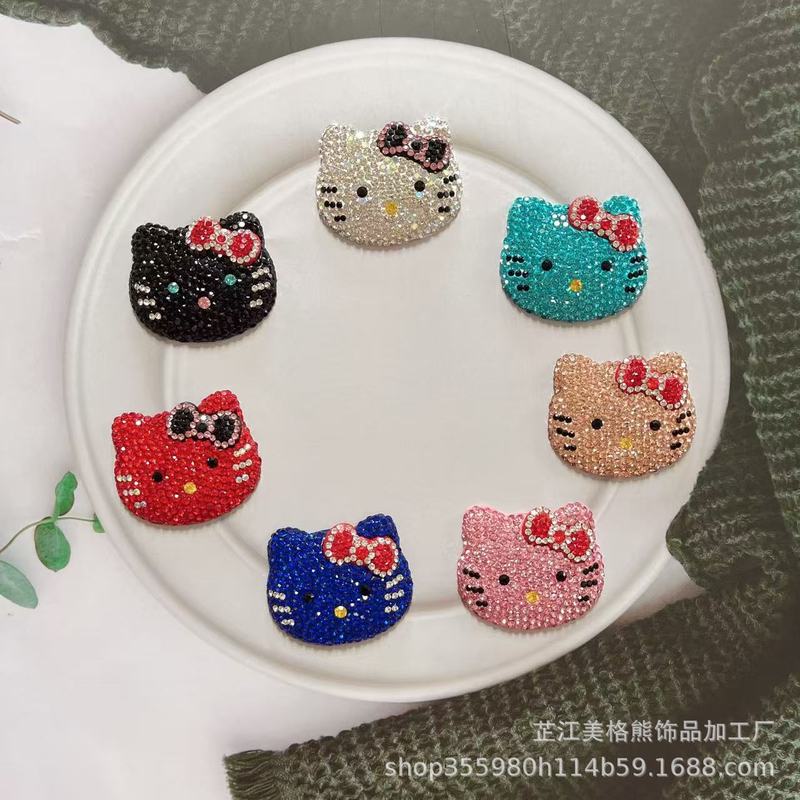 镶钻KT猫猫头饰品配件可爱kt猫|undefined