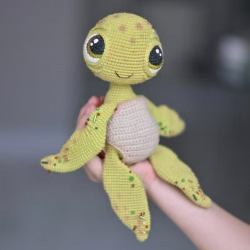 초보자 거북이 코바늘 뜨개 키링 만들기 DIY 재료 키트