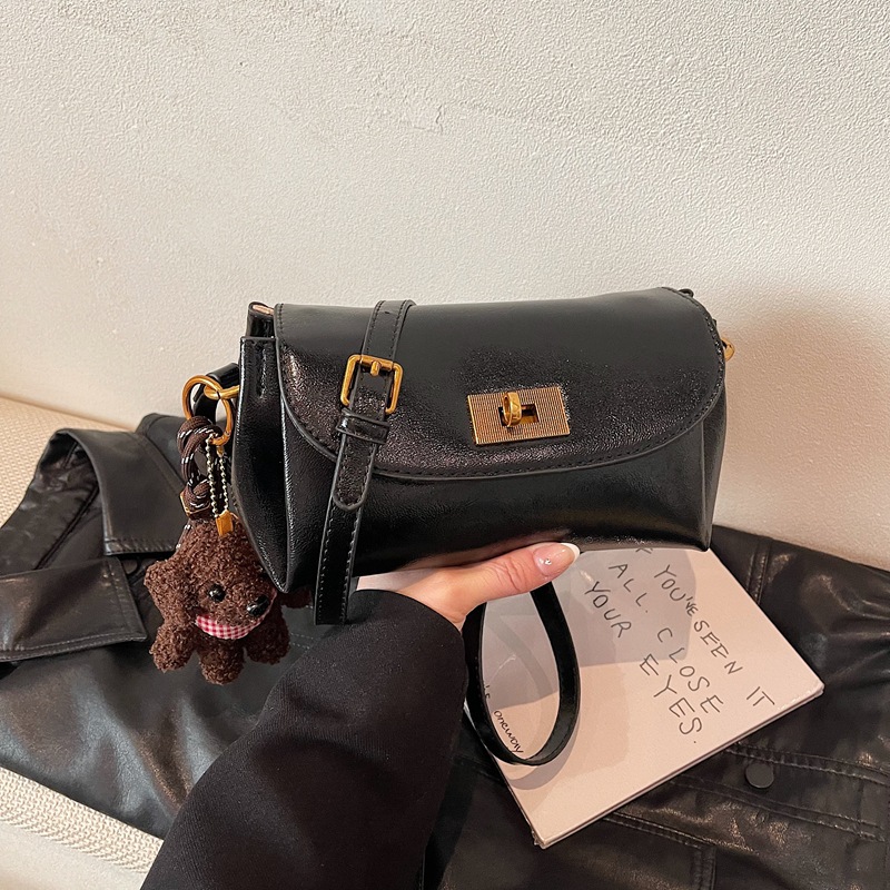 Retro solid color trend universal classic elegant one-shoulder bag