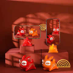 Creative Color-Changing Cute Rabbit Tea Pet Small Shelf Accent Money Rabbit Good Fortune Can Be Placed on Tea Table Decorative Craft Tea Accessories Tea Toys