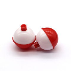 Ultrasonic Fish Bobber Plastic Round Ball Bobber Red and White Fish Bobber Fishing Bobber Spherical Bobber Fishing Gear Fishing Accessory