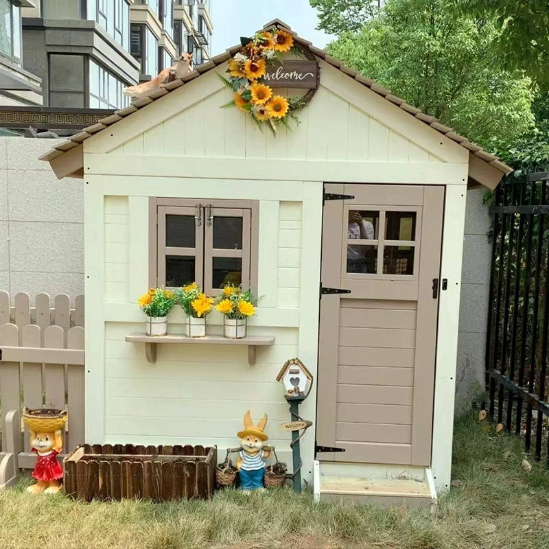 Садовый домик в европейском стиле, сборный детский деревянный домик для улицы, разборный простой деревянный домик, домик для питомцев