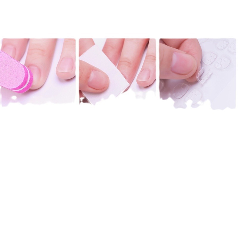 Popular Manicure Jelly Double-Sided Tape, Transparent Traceless Nail Glue, Invisible Wearable Nail Patches, 12 Stickers, 24 Stickers