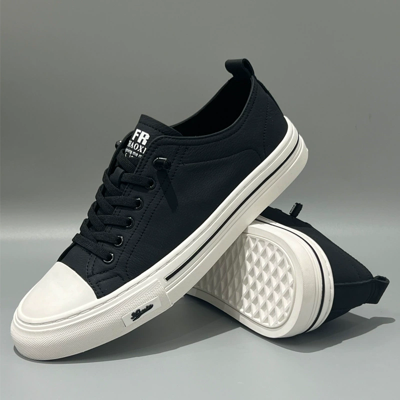 Мужские кроссовки 2024 новые белые кожаные повседневные ботинки кожаные дикие педали маленькие белые ботинки мужские летние ботинки