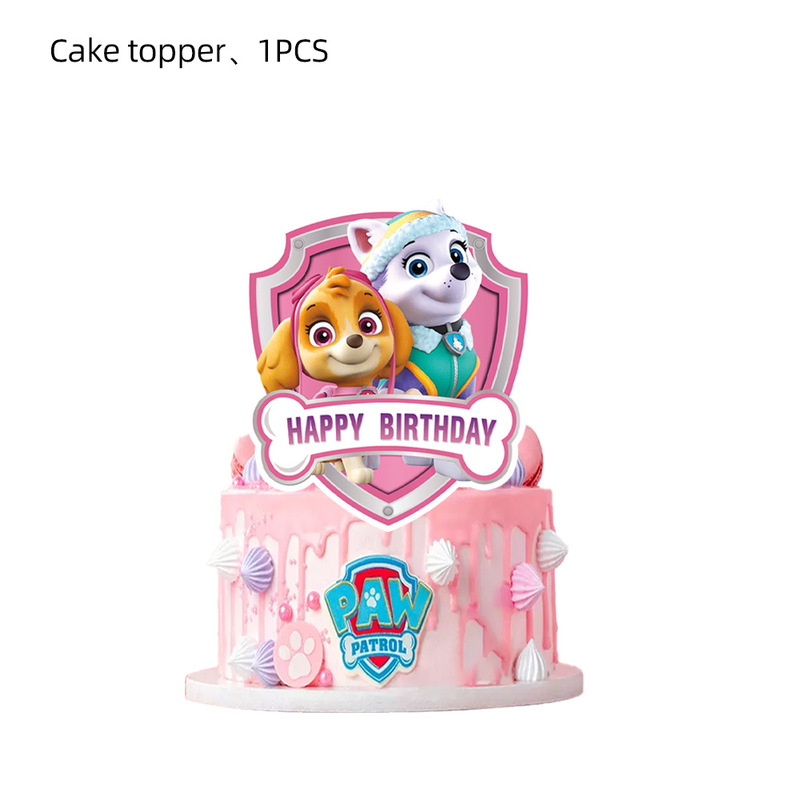 新品クロスボーダー热い贩売ピンク犬子供テーマパーティー食器ペーパートレイティッシュテーブルクロス装饰アレンジ用品|undefined
