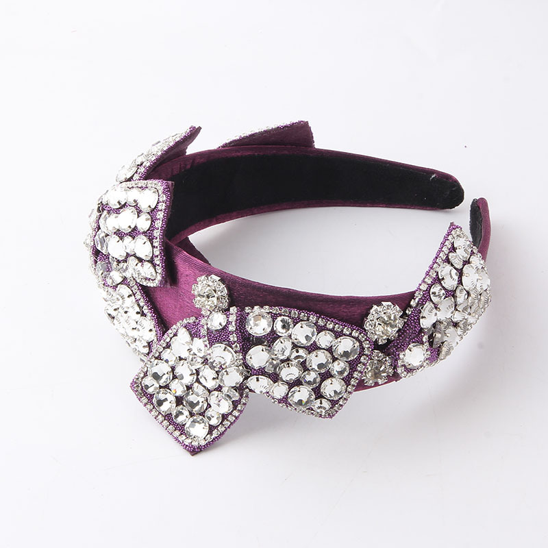 Luxurious Lady Bow Knot Rhinestone Hair Band display picture 3