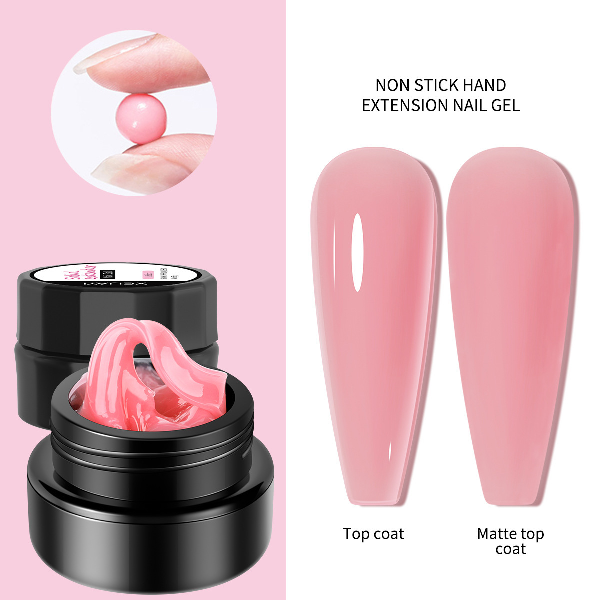Gel Sólido Esculpible para Extensión de Uñas Fórmula No Pegajosa