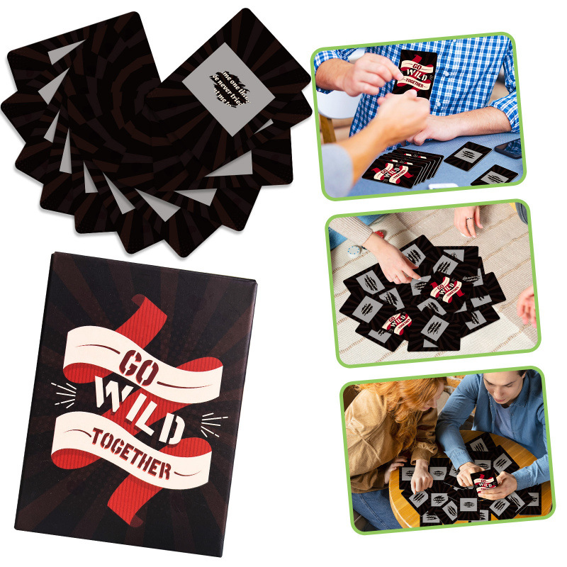 GO WILD New Cross-Border 46-Piece Couple Interactive Game Creative Anniversary Gift Scratch-Off Cards_voghion.com