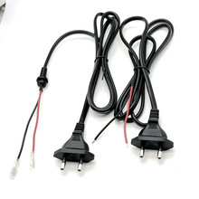 印度二插電源線音箱LDE台燈電視廣告機風扇線卡扣SR插頭線打印機
