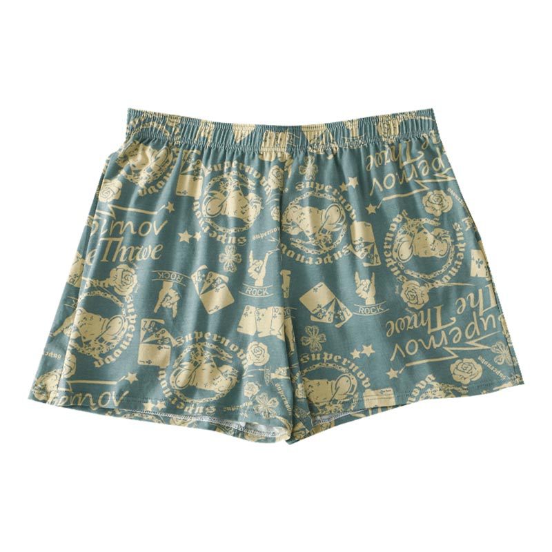 Calzoncillos tipo bóxer de algodón para hombre entrepierna inferior transpirable pantalones de cuatro esquinas de algodón para niños sueltos pantalones de aros delgados de verano