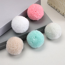 现货彩色修圆编织毛球粗毛线球手工DIY服装玩具辅料配件涤纶批发