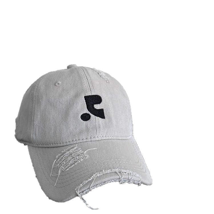 Retro hacer viejos agujeros gorra de béisbol boca de pato profundo alrededor de la cabeza de la mujer 2025 sombrero solar de primavera muestra cara pequeña