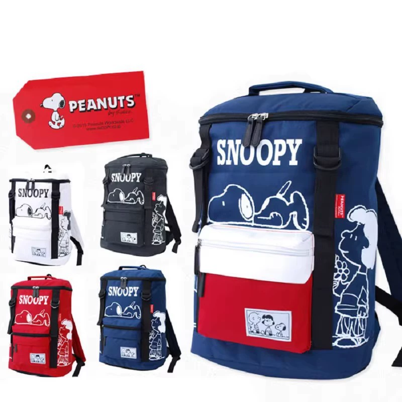 Snoopy, nuby, японский модный тренд универсальная дорожная нейлоновая походная сумка, школьная сумка