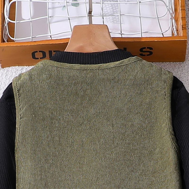 Gestricktes Weste- Und Cardigan-set Mit Hose Für Mädchen Im Herbst_voghion.com