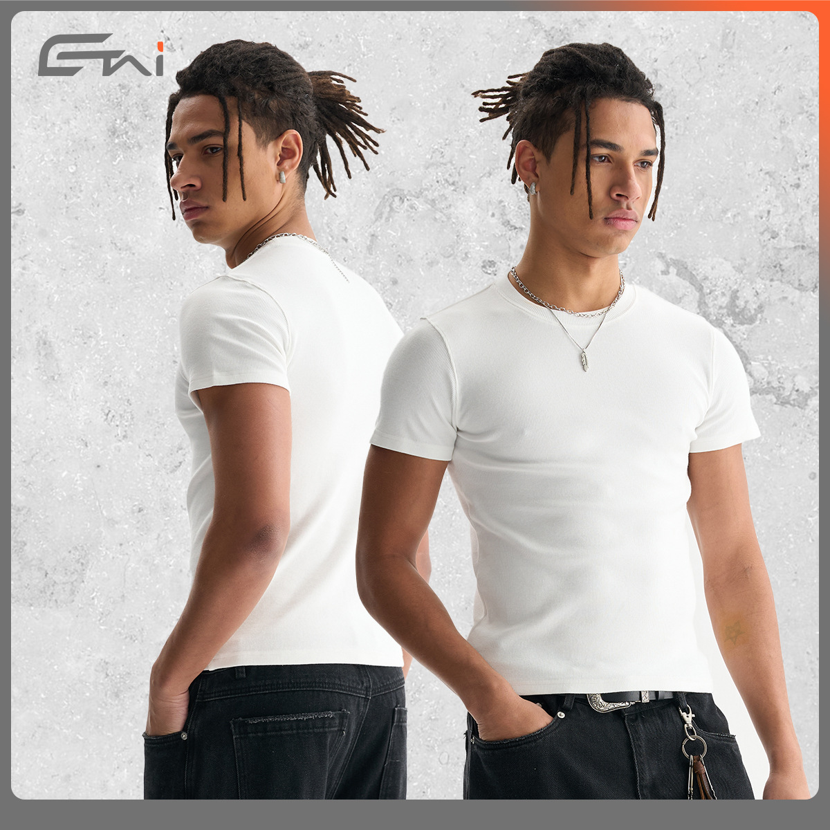 ETAI hombre verano algodón transpirable color puro casual de manga corta delgada estilo de hombre cuello redondo camiseta de marca de moda