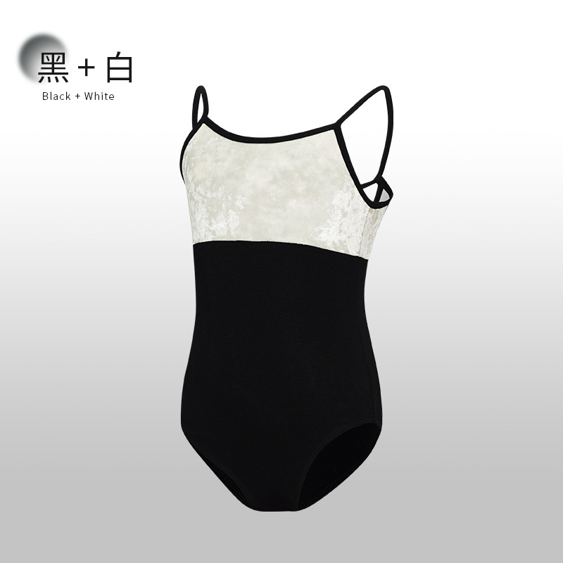 Ropa de baile para niños, ropa de práctica, tirantes para niñas, ropa de una pieza, ropa de gimnasia, prueba de danza china, ropa de yoga de terciopelo