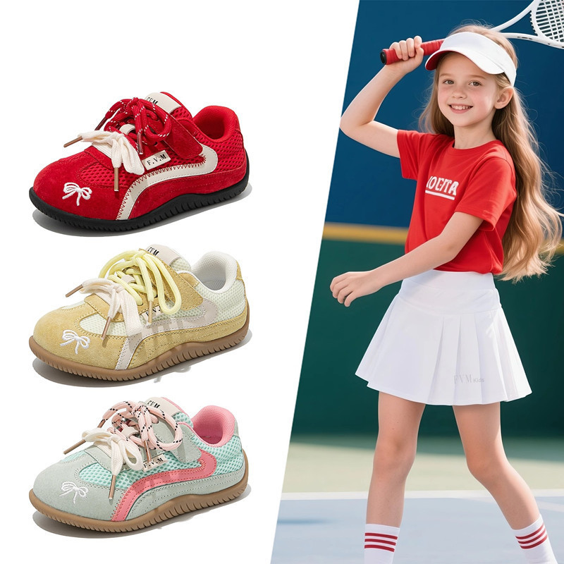 Girls' Shoes Kidsren's Sports Moral Training Sneakers 2025 New Autum Girls' Mesh Breathable Medium and Large Kidsren's Casual Shoes