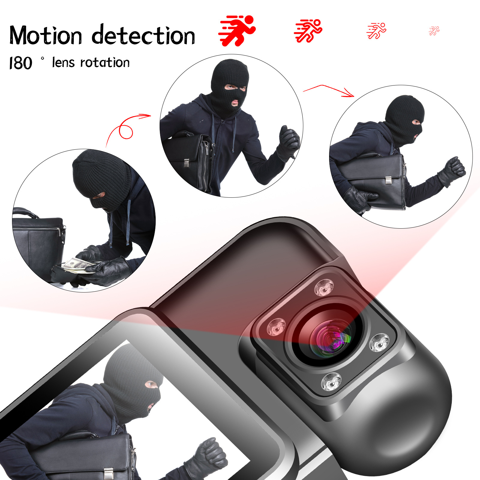 Direct recording handheld pocket small camera, back-mounted camera, high-definition infrared night vision, high-definition y3000 Item Picture