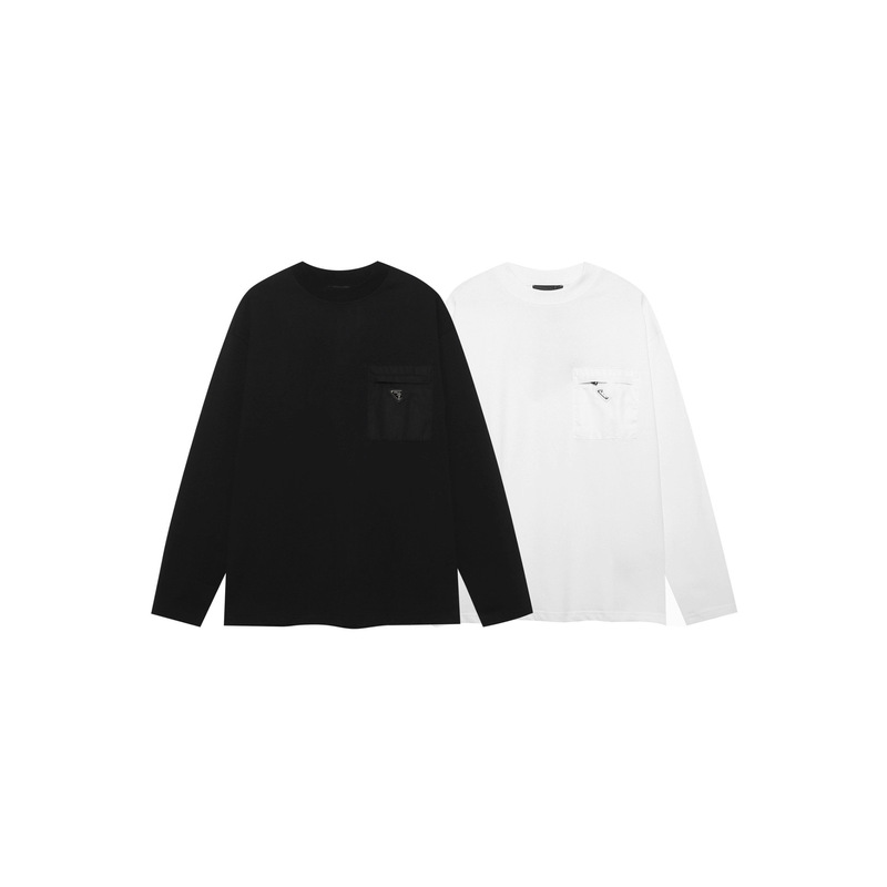 Cross-Border 25 New Models 270g All-Cotton Double Yarn Cotton Patch Pocket Zipper Metal Alloy Triangle Logo Unisex Style