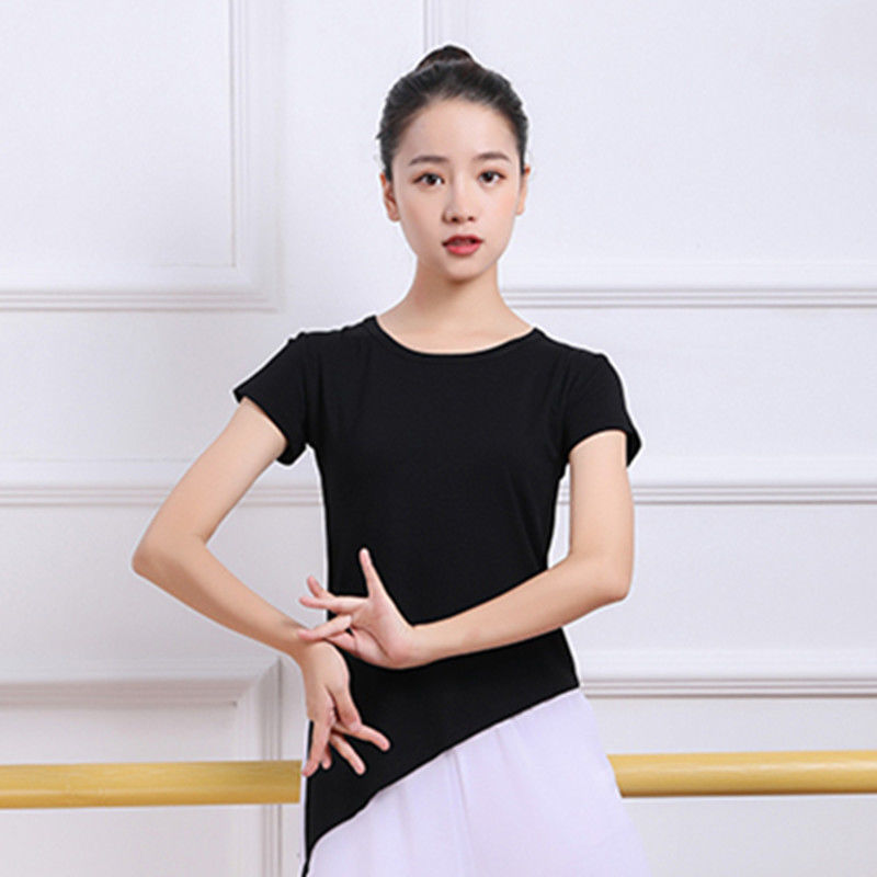 Primavera y verano ropa de danza de entrenamiento de mujeres camisas de mangas cortas forma de danza clásica pantalones de piernas largas fábrica de comercio al por mayor