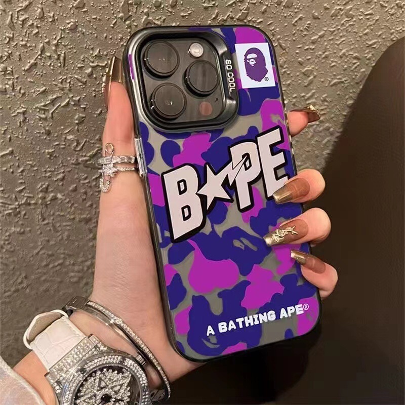 Blue and Purple English-Themed Creative Matte Protective Case for Apple iPhone 17/16 Pro/15/14 Pro Max/13
