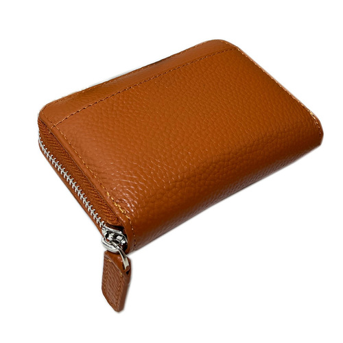 Amazon Japanese-style anti-theft RFID card case with expandable compartments, large capacity card slots, genuine leather, coin purse, wholesale