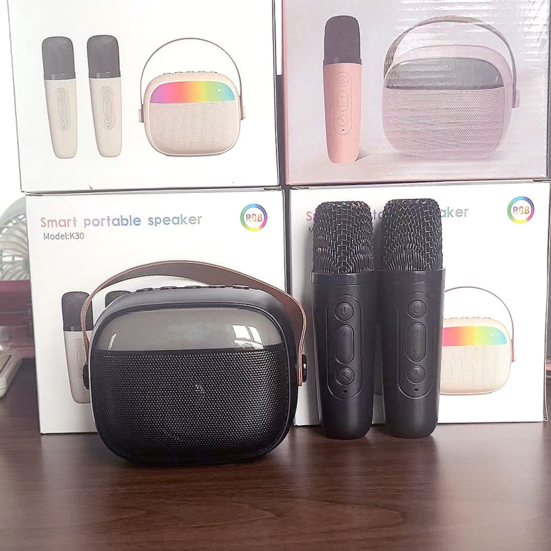 K30 Bluetooth スピーカー K ソングスピーカーマイクオールインワン家庭用屋外歌唱分割マイクオーディオ|undefined
