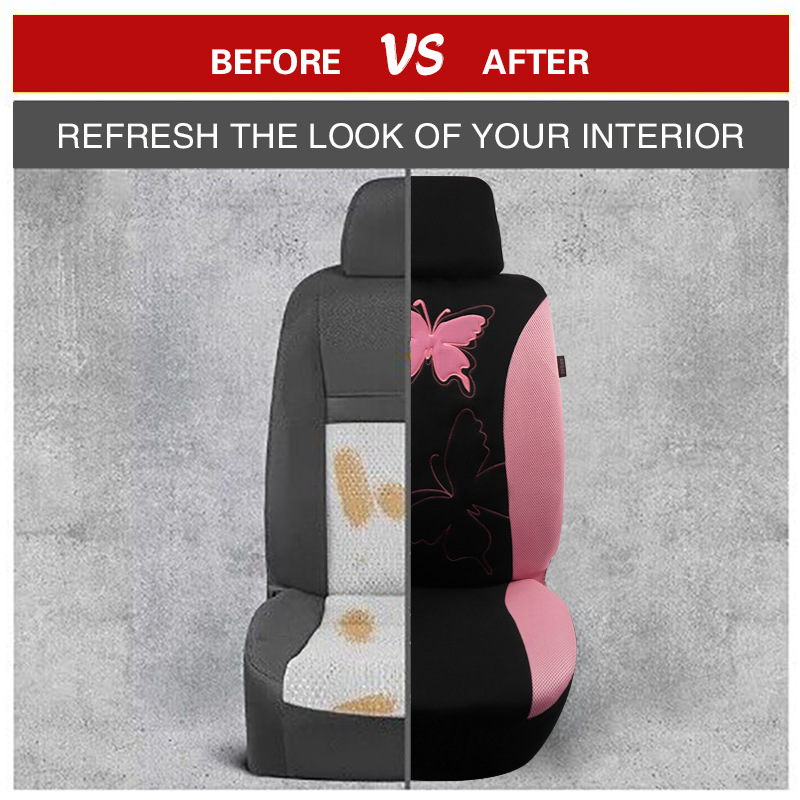 Foreign trade car seat covers with butterfly embroidery, suitable for all seasons, popular cross-border foreign trade product on AliExpress and Amazon