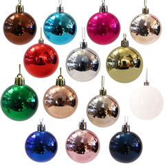 スポット供給バルククリスマスボールつや消し光沢プラスチックボール卸売クリスマスクリスマスツリー装飾品ストラップ