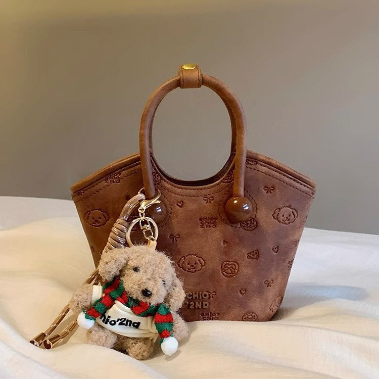 Viento del Sur chio2nd pan cachorro cabaña navideña tote bolso bolso femenino otoño e invierno retro bolso de mano