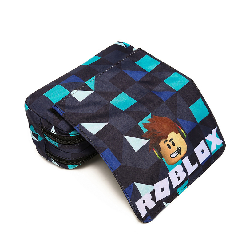 3D 新しい Roblox ROBLOX 二層鉛筆バッグ筆箱小中学生文具箱|undefined