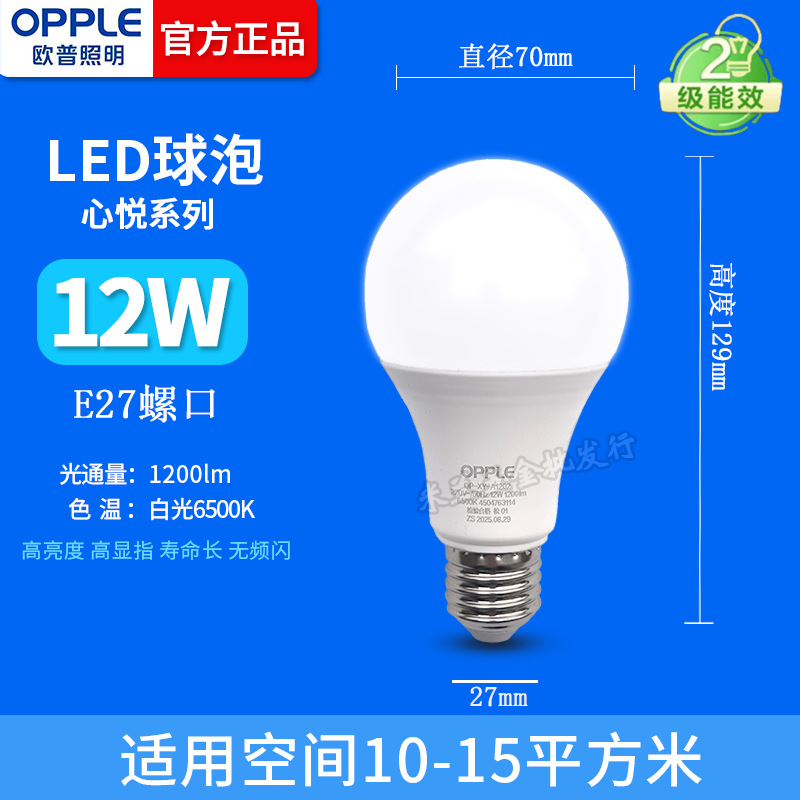 Iluminación OPP 12w burbuja esférica