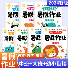 幼儿园暑假作业中大班学前班幼小衔接教材幼升小衔学拼音数学语言