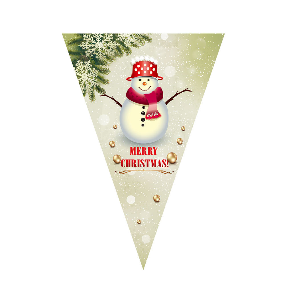 Bandera de triángulo de Navidad tira banderas Feliz Navidad fiesta de Navidad diseño de fondo banner decoración al por mayor