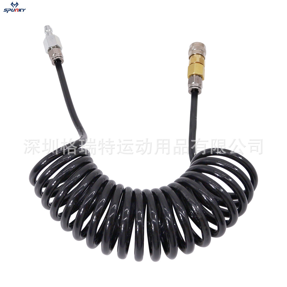 6mm低压线圈软管带foster快接头HPA快速断开接头低压波纹软管